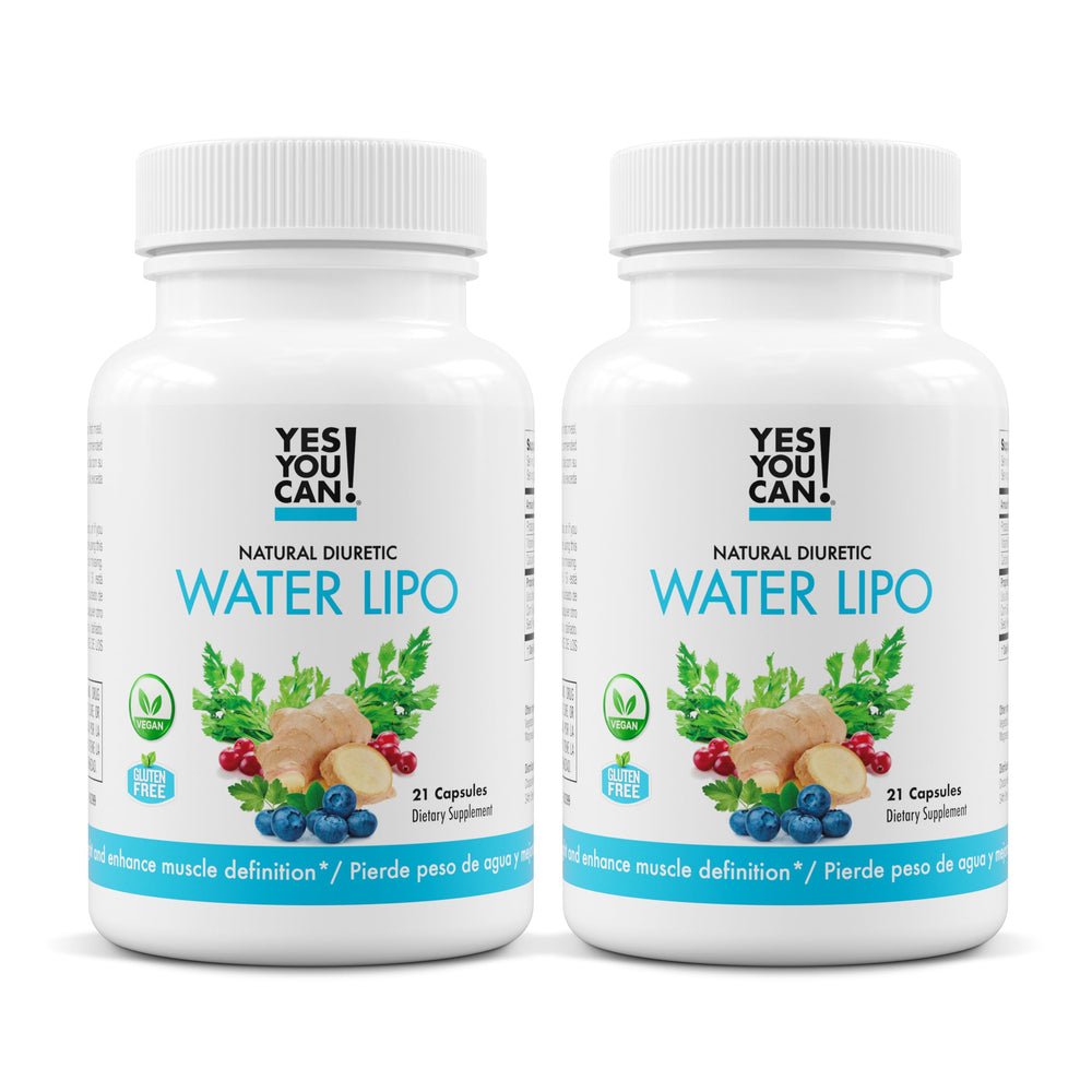 Yes You Can! natural water lipo bottle front demonstrates gluten-free diuretic cleanse.