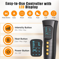 Yeskuyan leg massager extended-fit design for larger legs