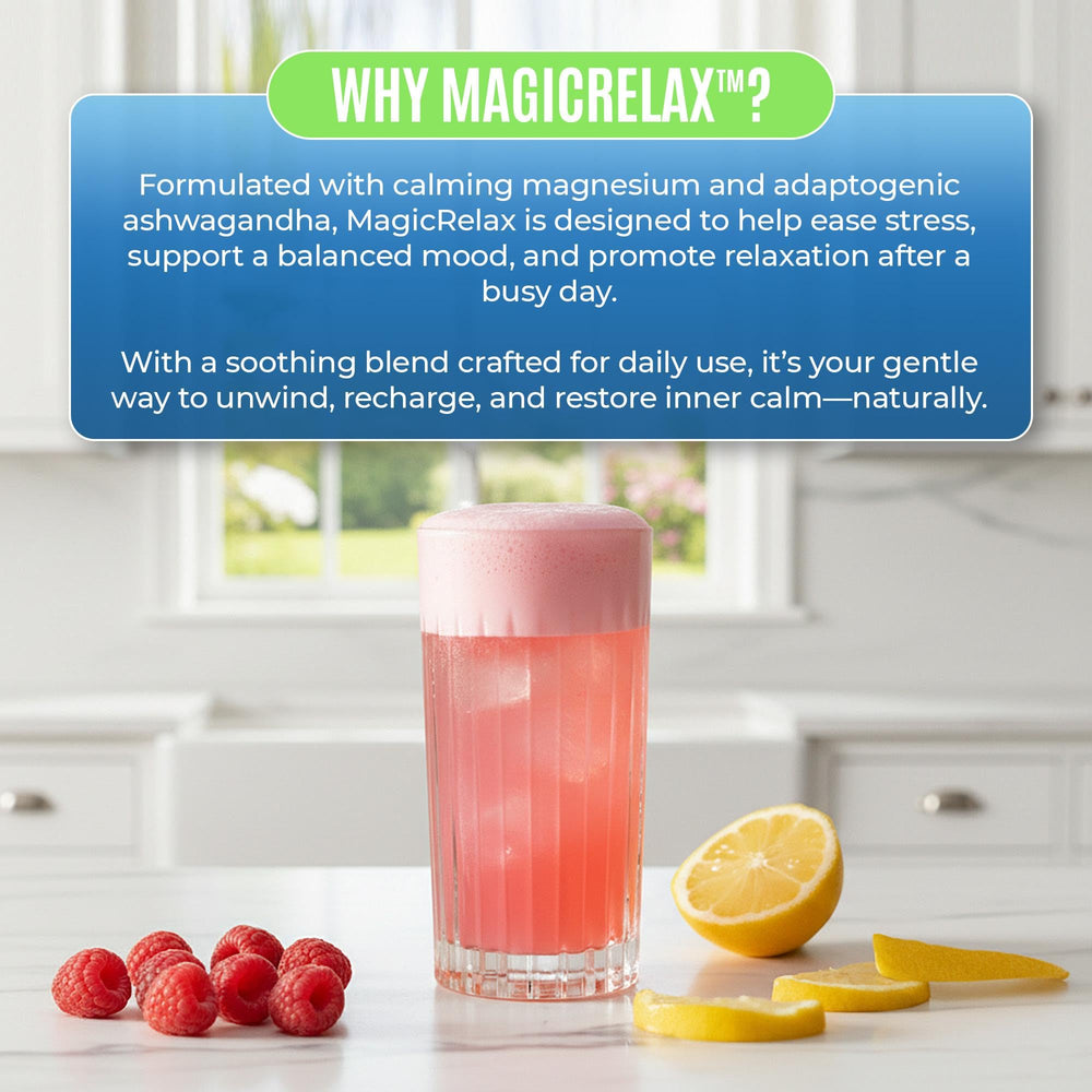 Yesnap MAGICRELAX pour over ice creates a sparkling mood-boosting drink.