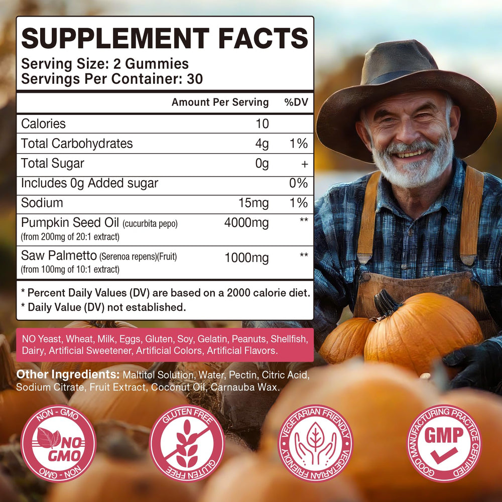 Yikecao pumpkin seed oil gummies bottle pour, raspberry flavor for easy daily use