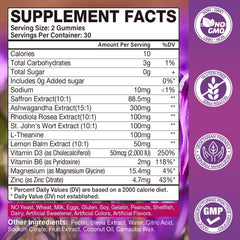 Yikecao saffron gummies kid-friendly label with strawberry flavor appeal.