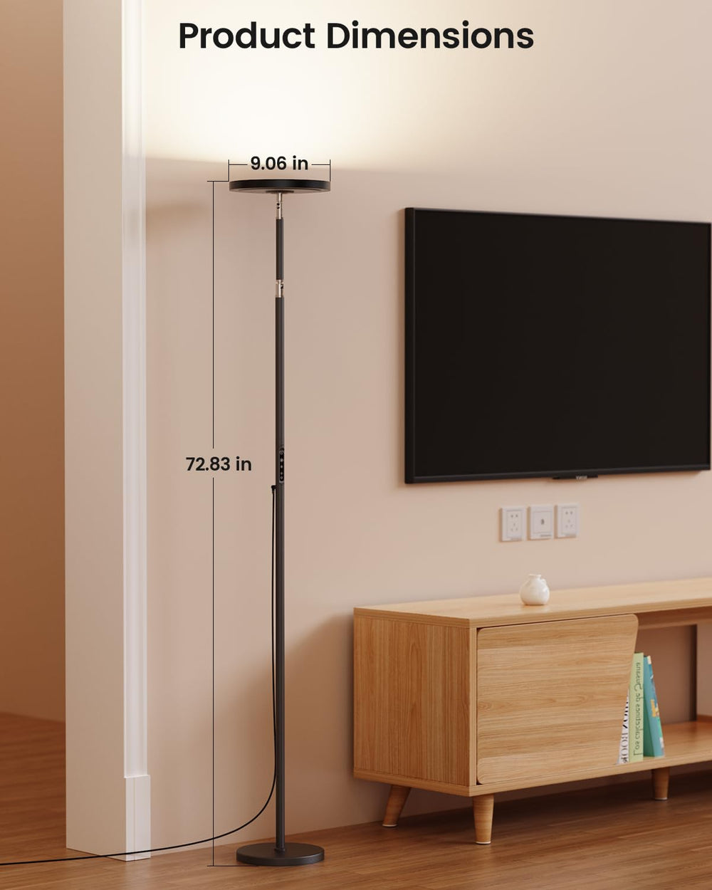 Yikola lamp in living or office setup for reading comfort