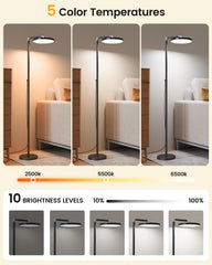 Yikola lamp height adjustable for desk or floor placement