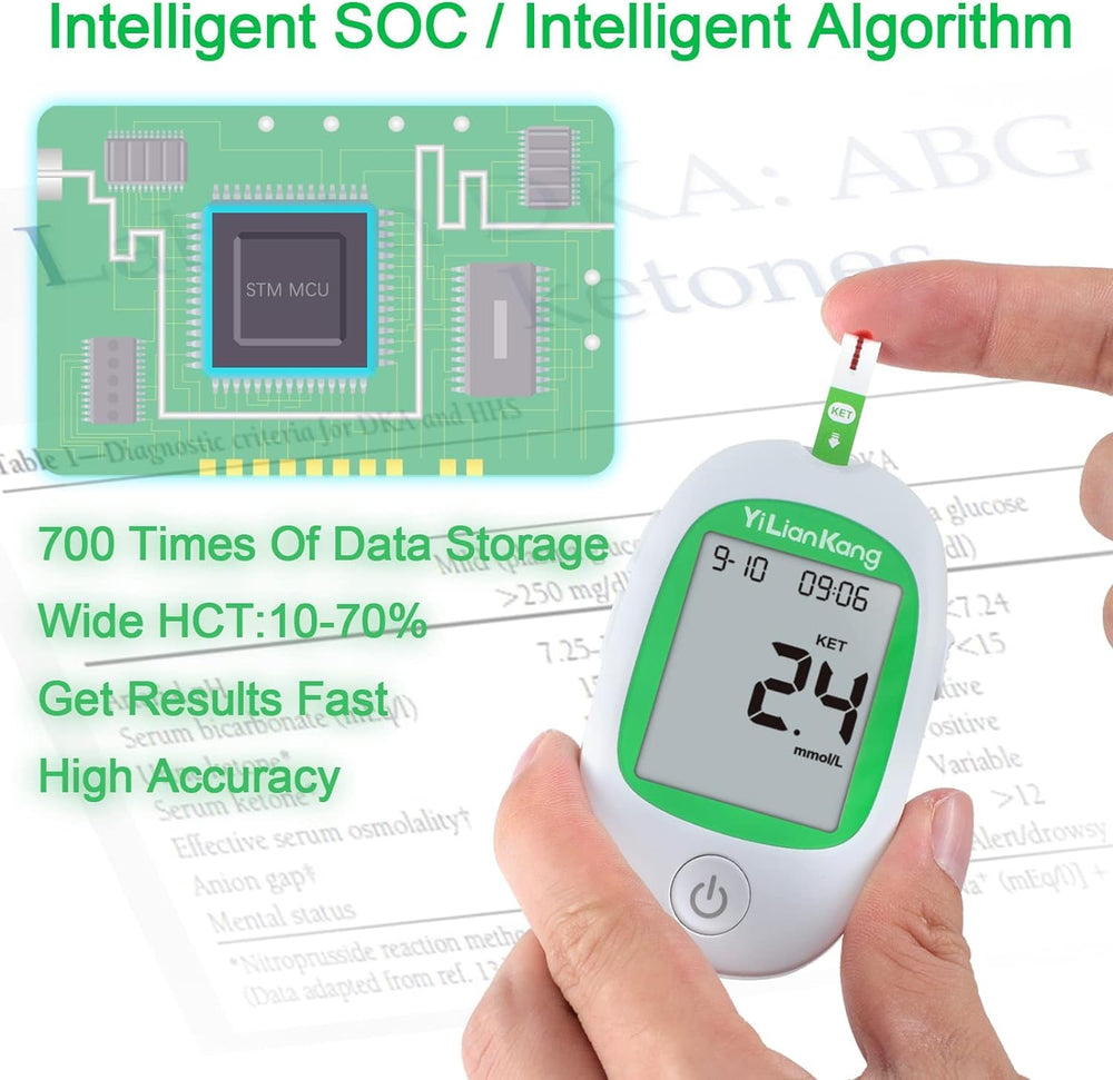 YiLianKang 15 blood ketone test strips for fast accurate readings.