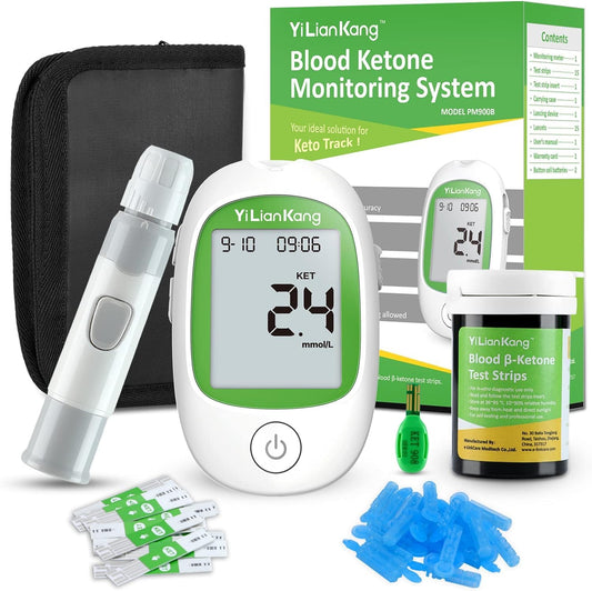 YiLianKang blood ketone meter shown for fast ketosis monitoring.