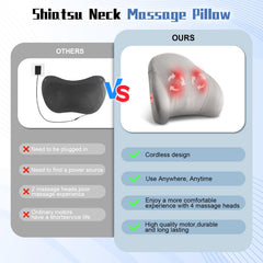 Yincook cordless massager with 2000mAh battery for travel-friendly use.
