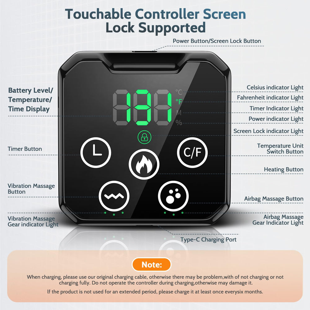 Yincook heat and vibration settings for customizable comfort.