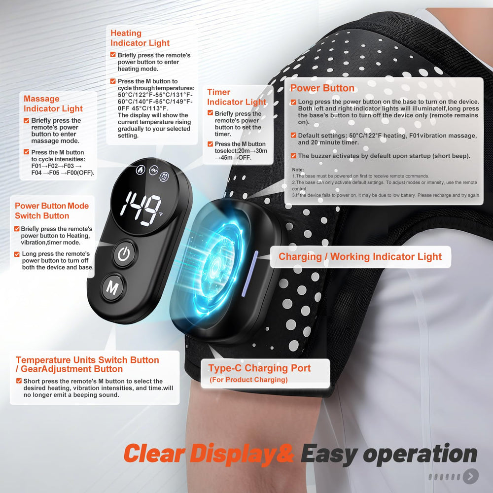 Yincook shoulder massager rotator delivering targeted vibrations