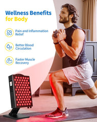 YIPFREE dual-chip LED close-up showing 660nm and 850nm wavelengths for versatile home use.
