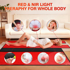 User lying beneath the YIPFREE full-body blanket during a relaxation session.