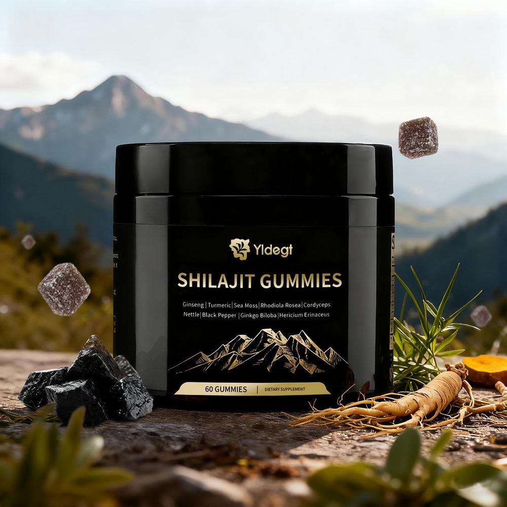Yldegt Shilajit Gummies bottle for daily energy support
