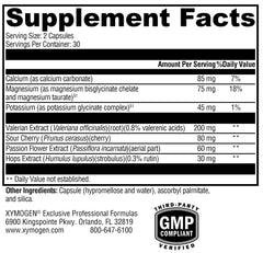 SynovX Calm mineral blend closeup emphasizes calcium and magnesium for relaxed muscles.