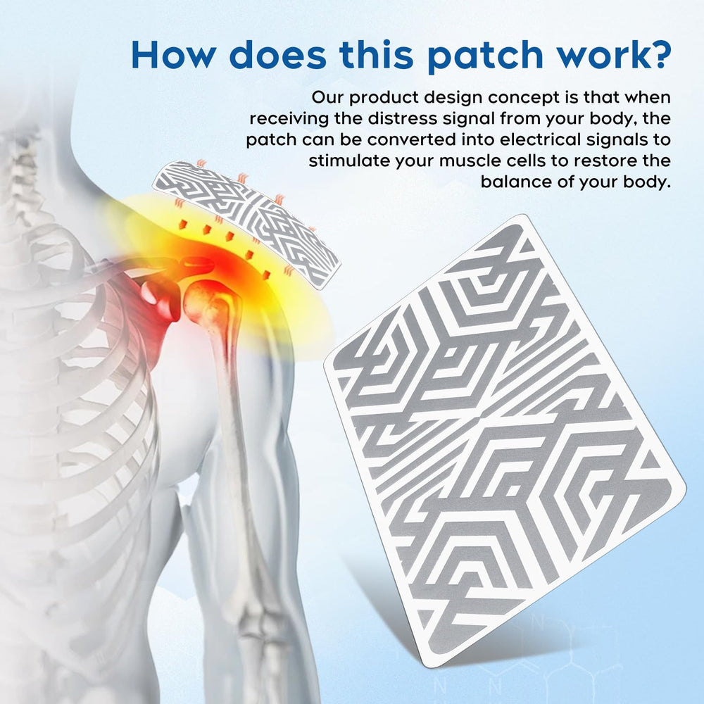 Yoapa Reusable Pain Patch on shoulder area for comfortable wear.