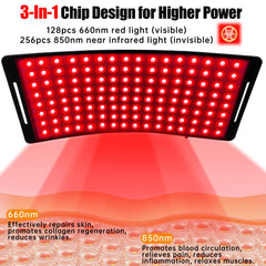 YOEYOU red light therapy lamp side view showcasing portable home use.