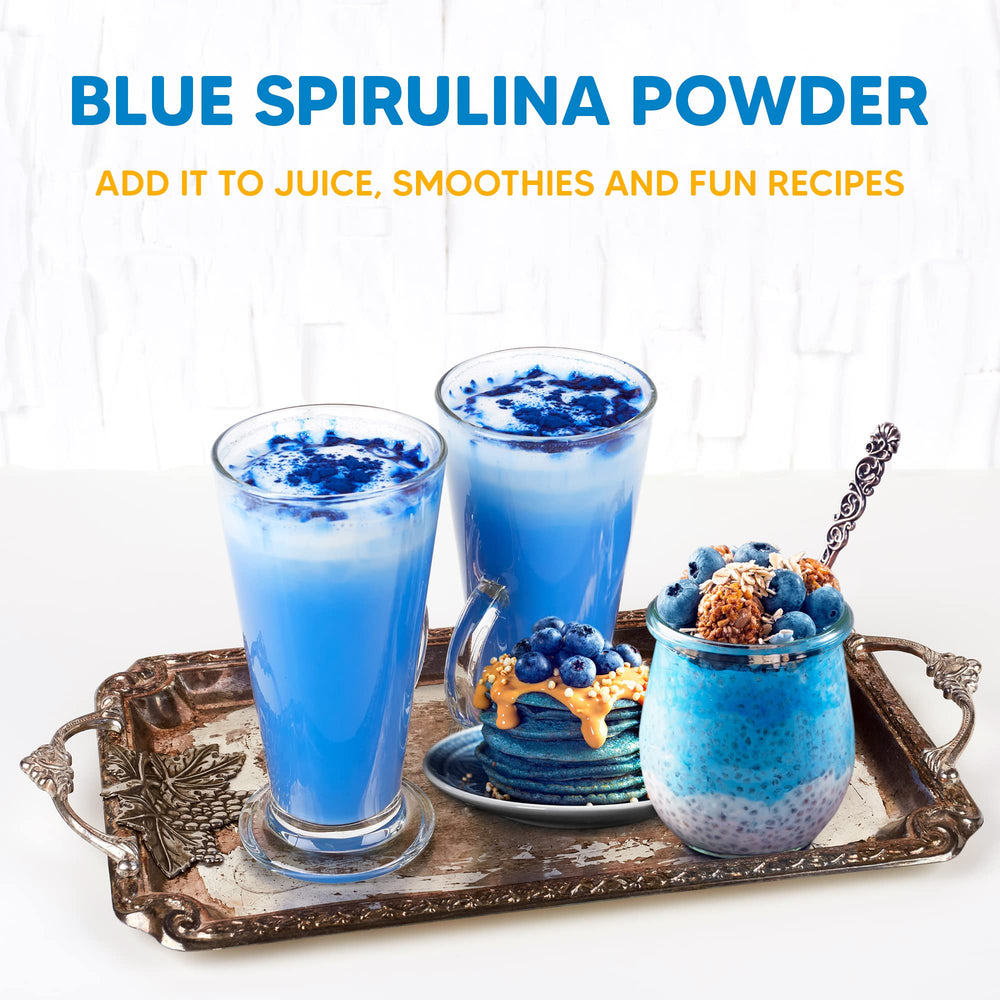 Yogi Super Foods blue spirulina powder used in baking for blue treats