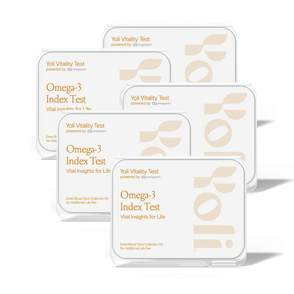 Yoli Vitality Test Kit box front for at-home omega-3 testing