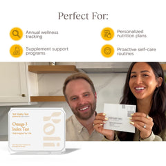 Yoli Vitality Test Kit contents including collection tube and lancet
