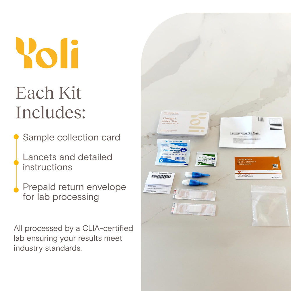 Yoli Vitality Test Kit lab results delivered to inbox securely