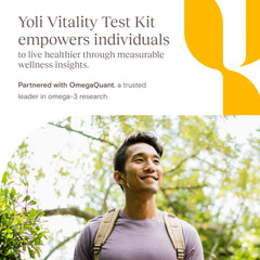 Yoli Vitality Test Kit setup guide and usage illustration