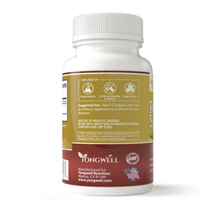 YongWell Reishi Spore Oil bottle back with dosage info