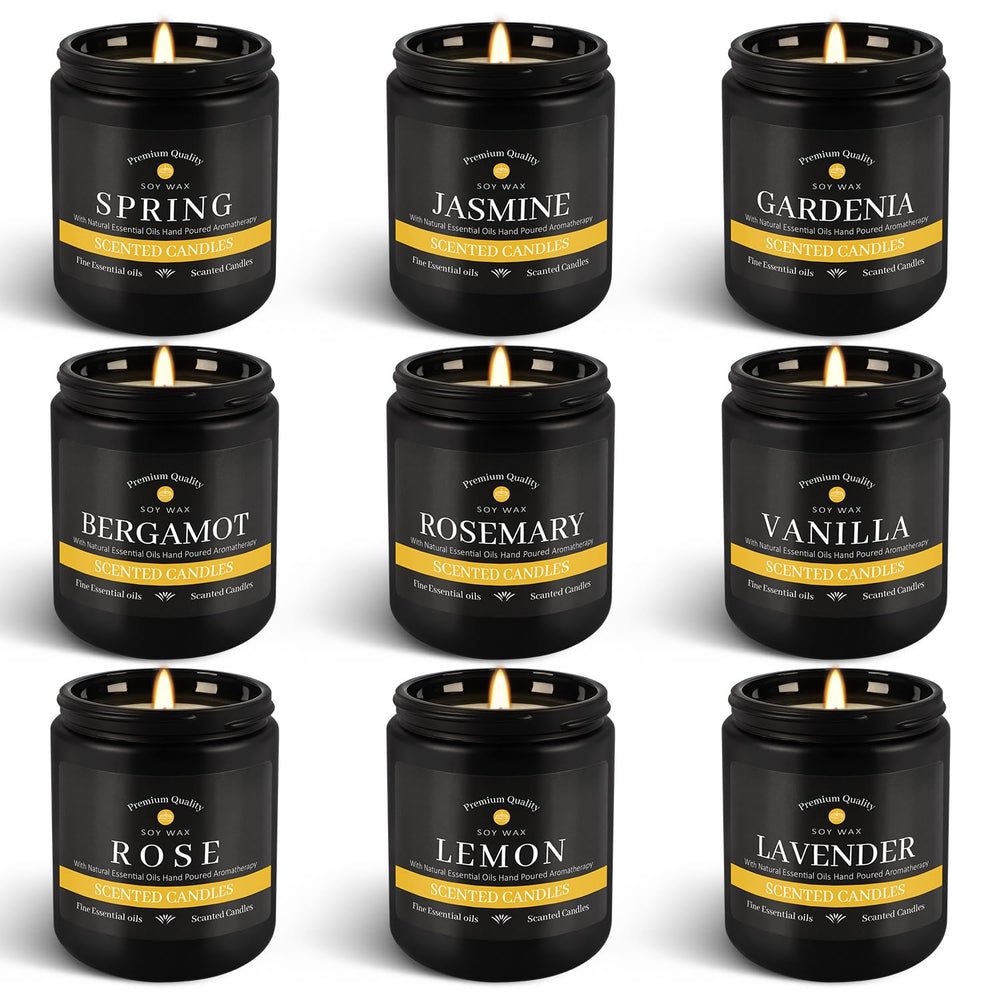 YOROXRG 9Pack Candles mint aroma enhances fresh ambiance for daily relaxation.