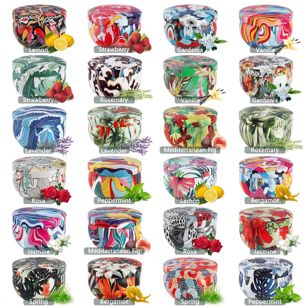 YOROXRG soy wax travel tin 2.5 oz close-up emphasizing clean burn and portability