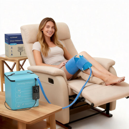 Yotlan shoulder ice wrap contours the shoulder for targeted cold therapy relief.