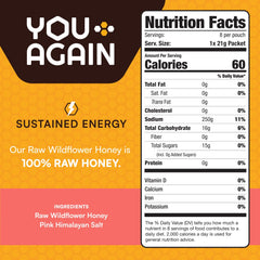 You Again Super Honey creamed honey texture packet for smooth energy