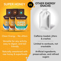 You Again Super Honey packets cream texture close-up shows smooth texture with Himalayan salt