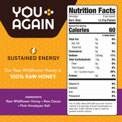 You Again Super Honey Wild Ginger packet fuels endurance with clean carbohydrates.