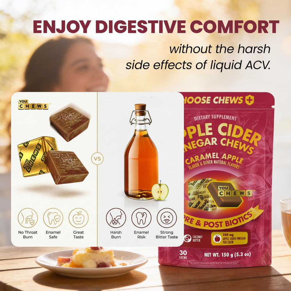 30-count US-made bottle of YouChews ACV chews