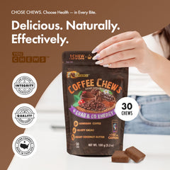 YouChews green caffeine sources image emphasizes natural energy ingredients