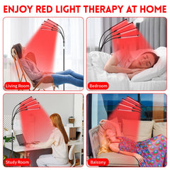 Youjoitim full body and facial red light therapy lamp setup at home