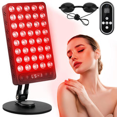 Youjoitim red light therapy panel front view with 40 LEDs for skin rejuvenation.