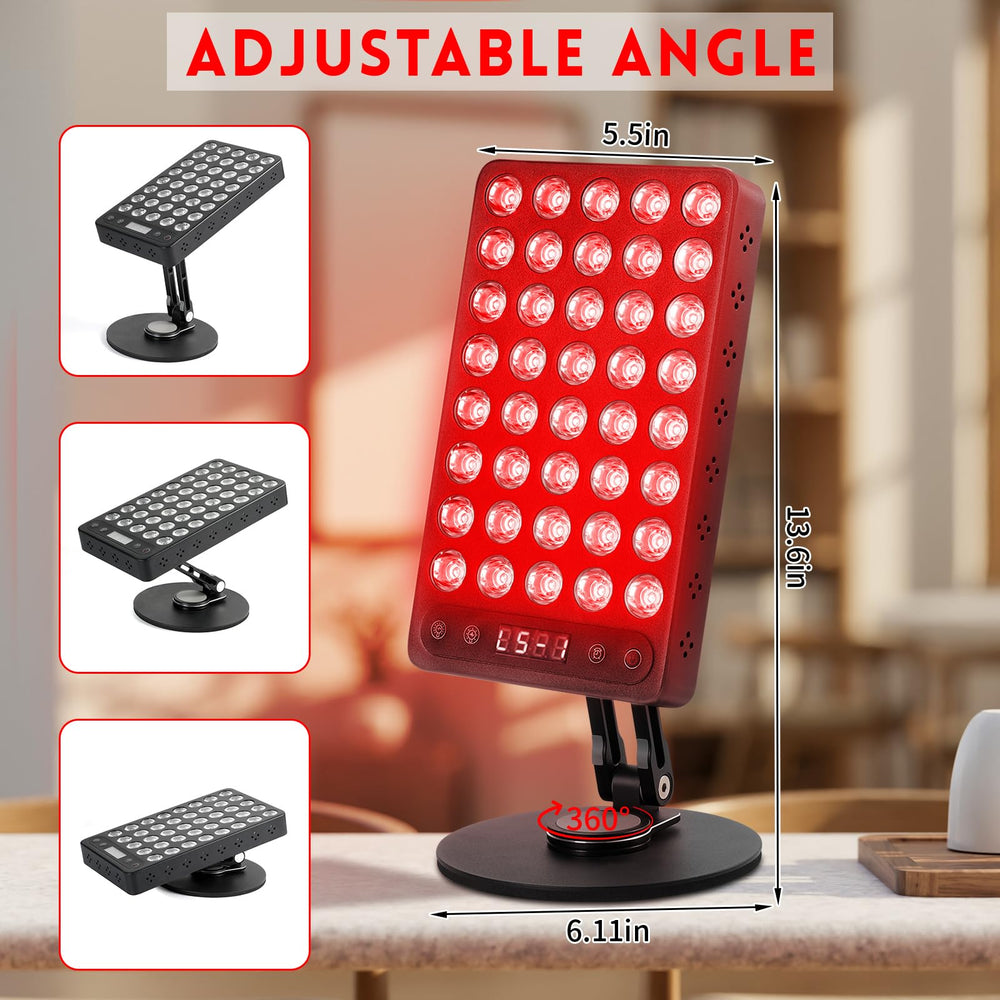 Youjoitim red light therapy panel side angle showing compact home use design.