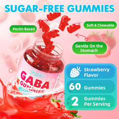 Two-bottle display of Youlikee GABA Gummies highlights convenient 2-pack.