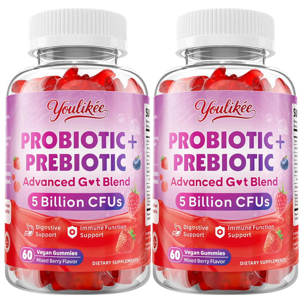 Youlikee berry-flavored gummies ready for pantry or morning routine.