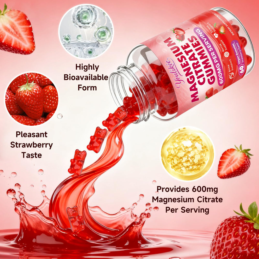 Youlikee magnesium citrate gummies foil pack open for easy dosing