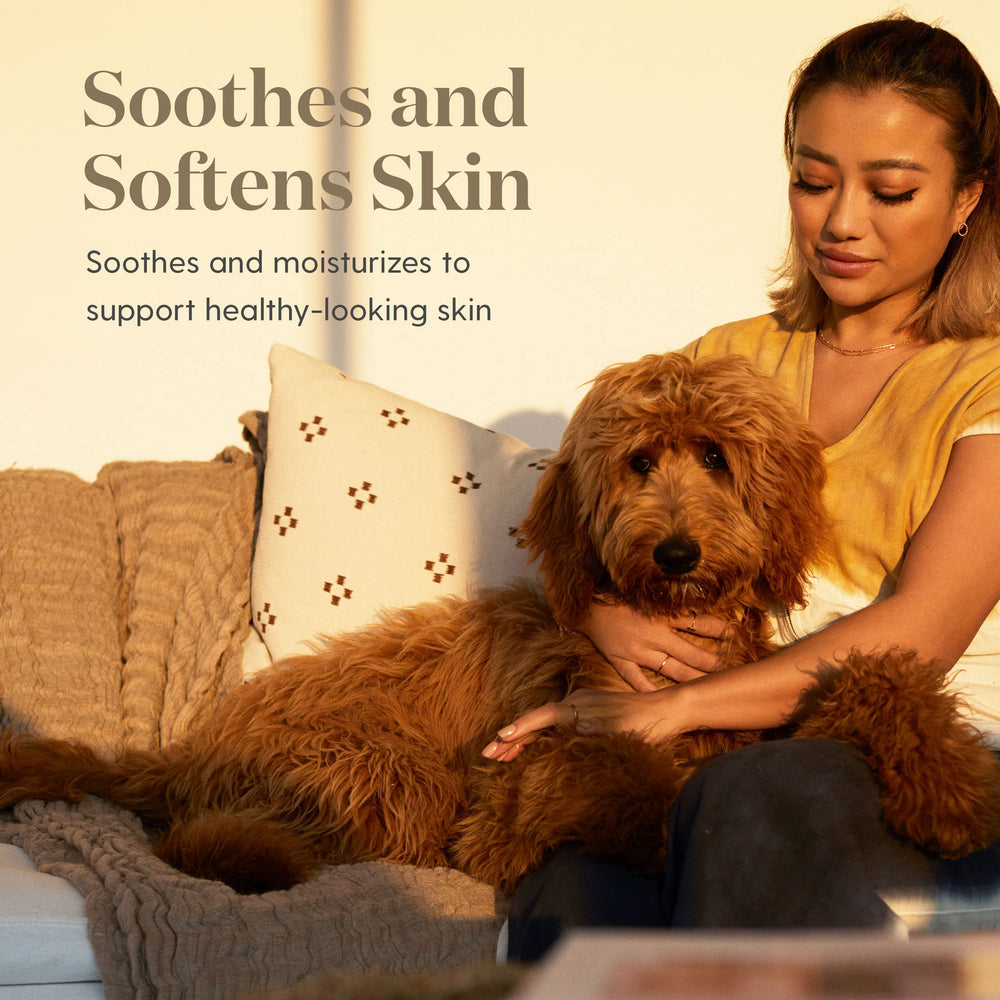 Creamy salve on fur to hydrate and soften the coat texture.