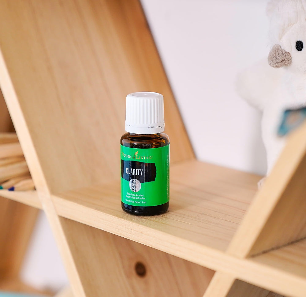 Young Living Clarity ingredients highlight basil, rosemary, and peppermint for a vibrant aroma