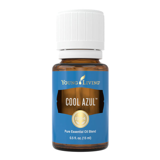 Young Living Cool Azul 15ml bottle, pure aroma for refreshing spaces.