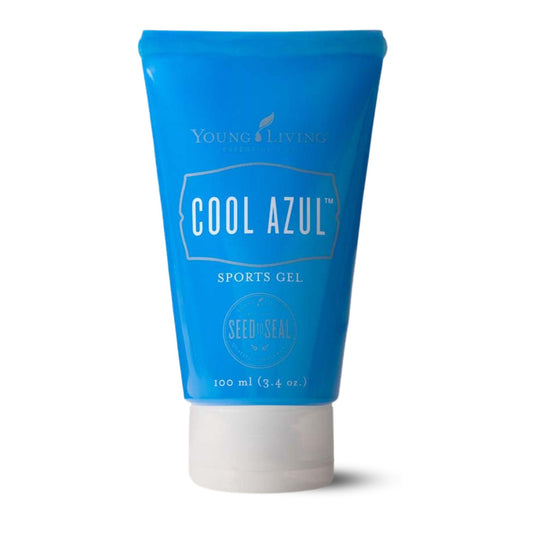 Young Living Cool Azul Sports Gel tube ready for quick, refreshing relief after workouts.