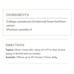 Young Living Goldenrod oil close-up highlighting Seed to Seal quality.