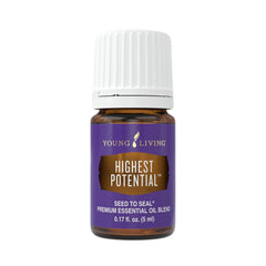Young Living Highest Potential 5ml bottle for uplifting aroma.