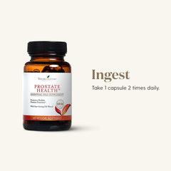 Young Living Prostate Health bottle label—clear ingredients and usage directions.