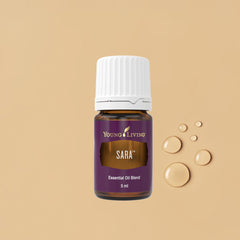 Young Living SARA essential oil diffuser for meditation ambiance.