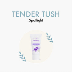 Natural ingredients illustration highlights premium oils for gentle skin care.
