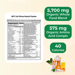 Beyond Tangy Tangerine 2.0 powder dissolving quickly in water.