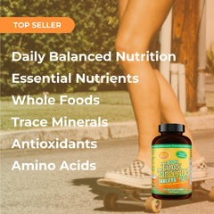 Youngevity Beyond Tangy Tangerine bottle pour showing easy daily tablets