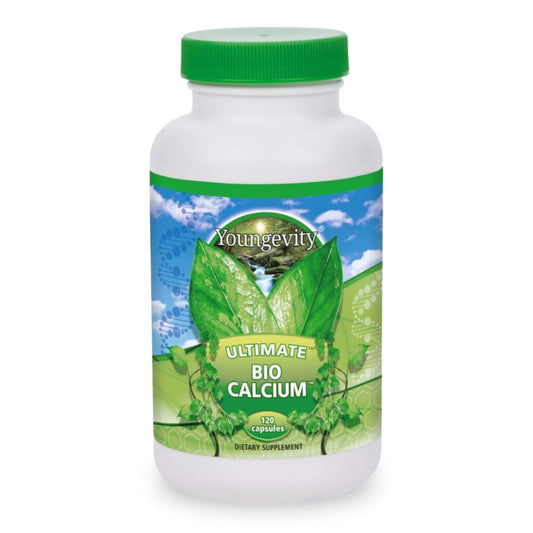 Youngevity Bio Calcium bottle cap with capsules for easy, bone-supporting daily use.